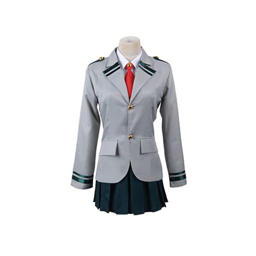 コスパ最高 即納 僕ヒーローアカデミア コスプレ ウィッグ付き 制服 雄英高校 1A組 麗日お茶子 コスプレ衣装 蛙吹梅雨 仮装 アニメ COSPLAY イベント 衣装(女性 M)