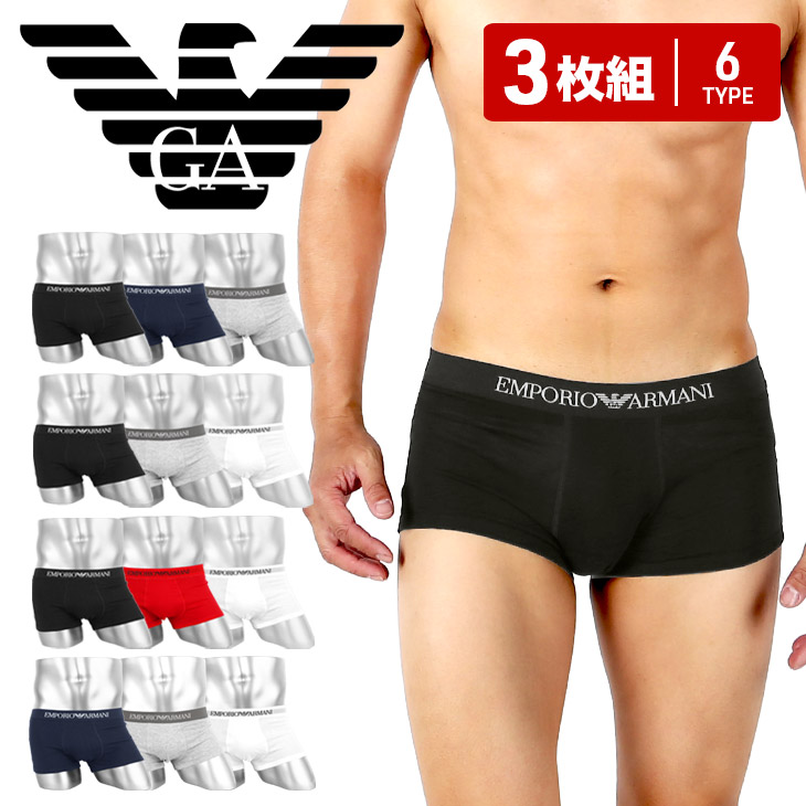 【3枚セット】Genuine cotton with Logo band メンズ ローライズ ボクサーパンツ