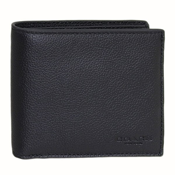 コーチ 財布 メンズ 二つ折り財布 アウトレット 札入れ 小銭入れなし レザー ブラック ID BILL SPT CAL 67630QBBK COACH