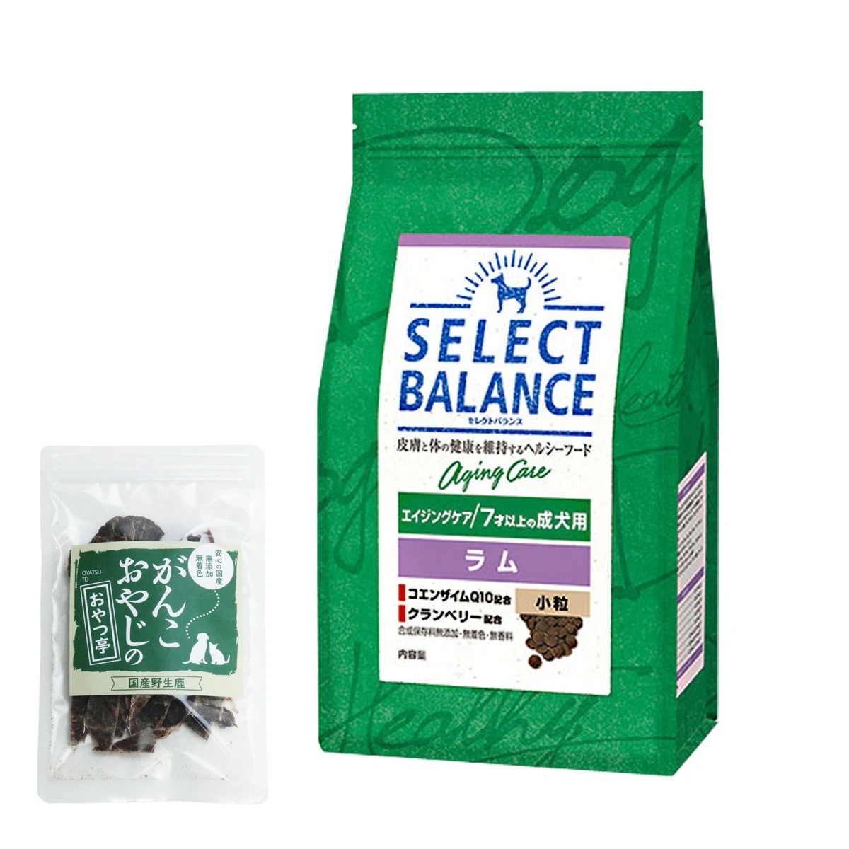 エイジングケア ラム小粒3kg【国産鹿肉ジャーキー付き(お試しサイズ)】