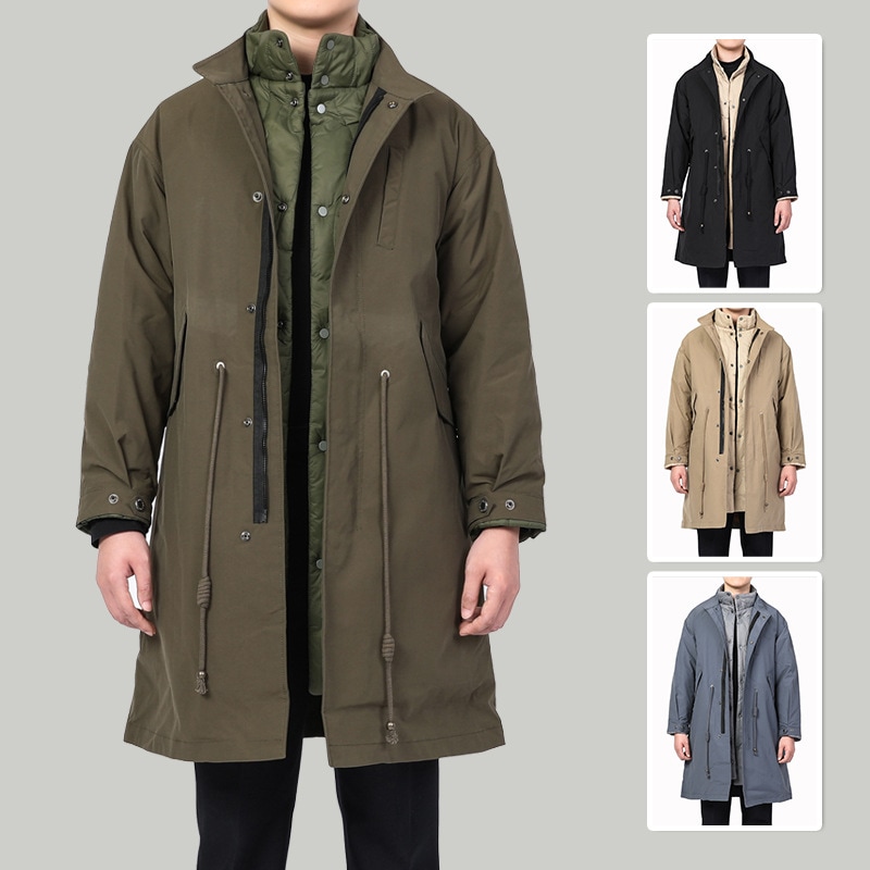 【上品】秋冬 新作 ダウンコート ジャケット 厚手 ロング コート 白いアヒルダウン カジュアル 韓国 フェイクレイヤード 防寒 ウォーム