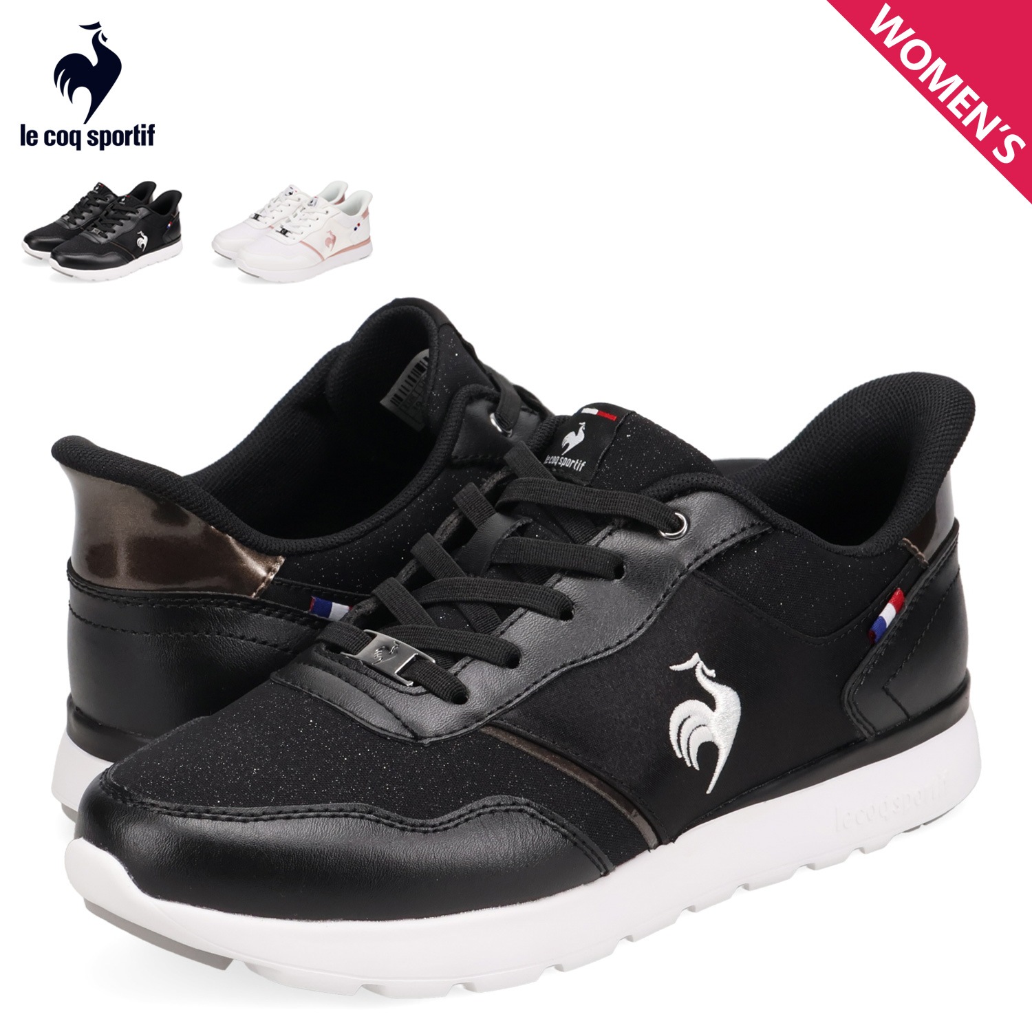 スニーカー ラ セーヌ LM SI レディース 軽量 ブラック ピンク 黒 LU5SSN24LZ 8,135円