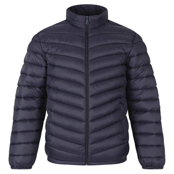 メンズ冬ハイネックフルジップアップ軽量パディングジャンパーIE-JUP-4006-ネイビー