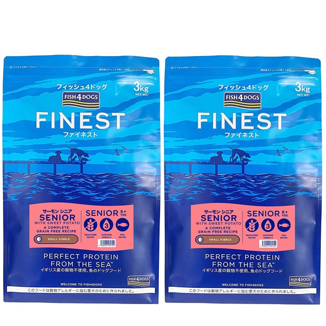 フィッシュ4 ドッグ サーモン シニア 小粒 3kg 2個セット