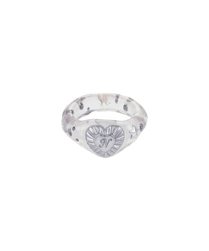 NFF glaze heart ring white グレイズハートリング ホワイト 韓国アクセサリー 正規品 レディース 指輪