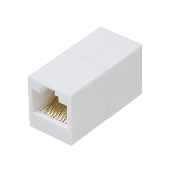 (まとめ)サンワサプライ RJ-45用中継アダプタ(エンハンスドカテゴリ5) ADT-EX-5EK(×5セット)