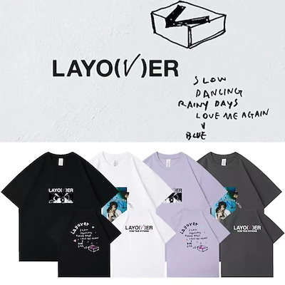 韓国人気BTSV(テテ)着用韓流グッズLayover応援服男女ゆ...のサムネイル