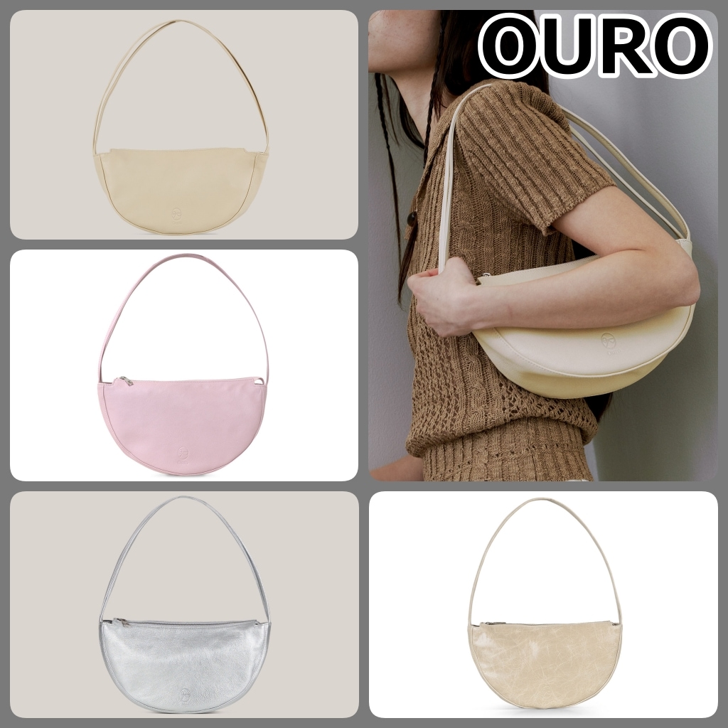 【OURO】TAMBOURINE BAG [公式正規品] タンバリンバック かばん 牛革バック 本革 ハンドバッグ レザーショルダーバッグ 韓国