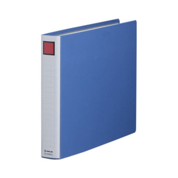 (まとめ) キングファイル スーパードッチ(脱・着)イージー B4ヨコ 300枚収容 背幅46mm 青 2493EA 1冊 (×10セット)