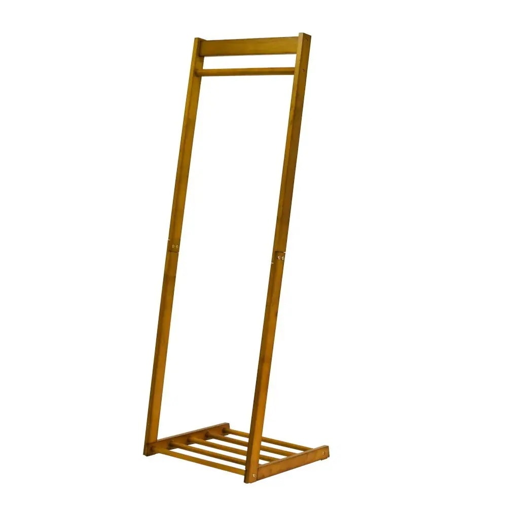 木製ハンガーラック コートハンガー 衣類収納 北欧風 フクダクラフト 木製L型ハンガー 幅50cm HL-50 BR ブラウン