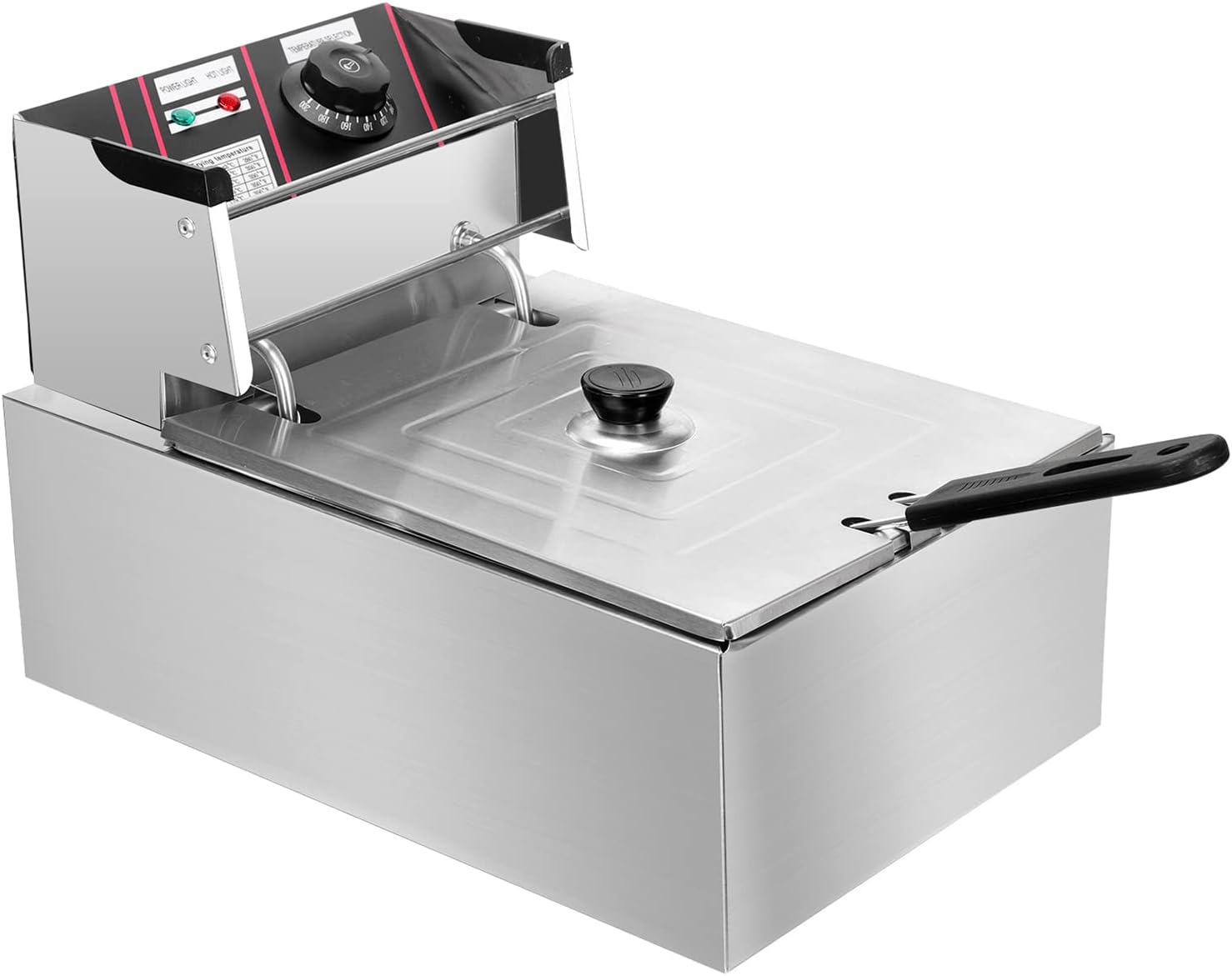 Ozonlife 卓上フライヤー 業務用 家庭用 フライヤー 6Ｌ大容量 ステンレス 電気フライヤー 60-200℃ 揚げ物や天ぷら等に