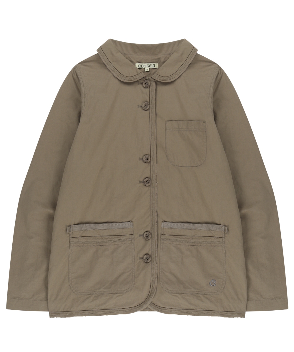 【COYSEIO】26SS RAW EDGE COTTON JACKET : ASH BROWN