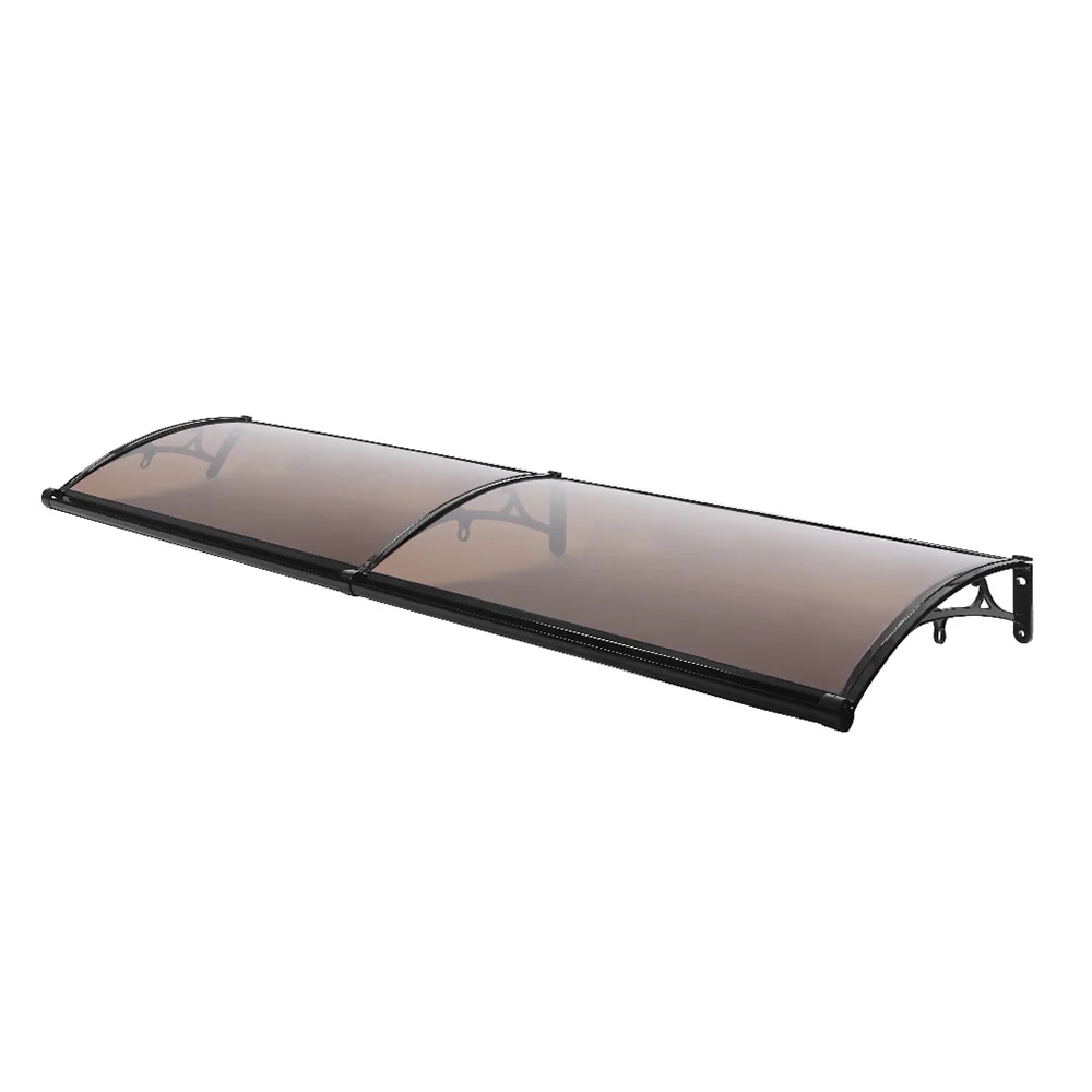 【国内在庫品 急速出荷】【TYPE B 64*204cm 茶色】雨よけ 屋根庇 雪対策 ひさし 組立が簡単 雨よけ 雪よけ テラス 玄関 梅雨対策 住宅用 パティオ日除け 後付け 雨雪パネルをミュート