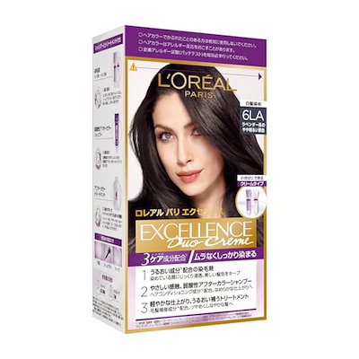 他サイト： LOreal Paris(ロレアルパリ)エクセランス R クリームタイプ白髪染め6LA ラベンダー系のやや明るい栗色本体【医薬部外品】の商品画像