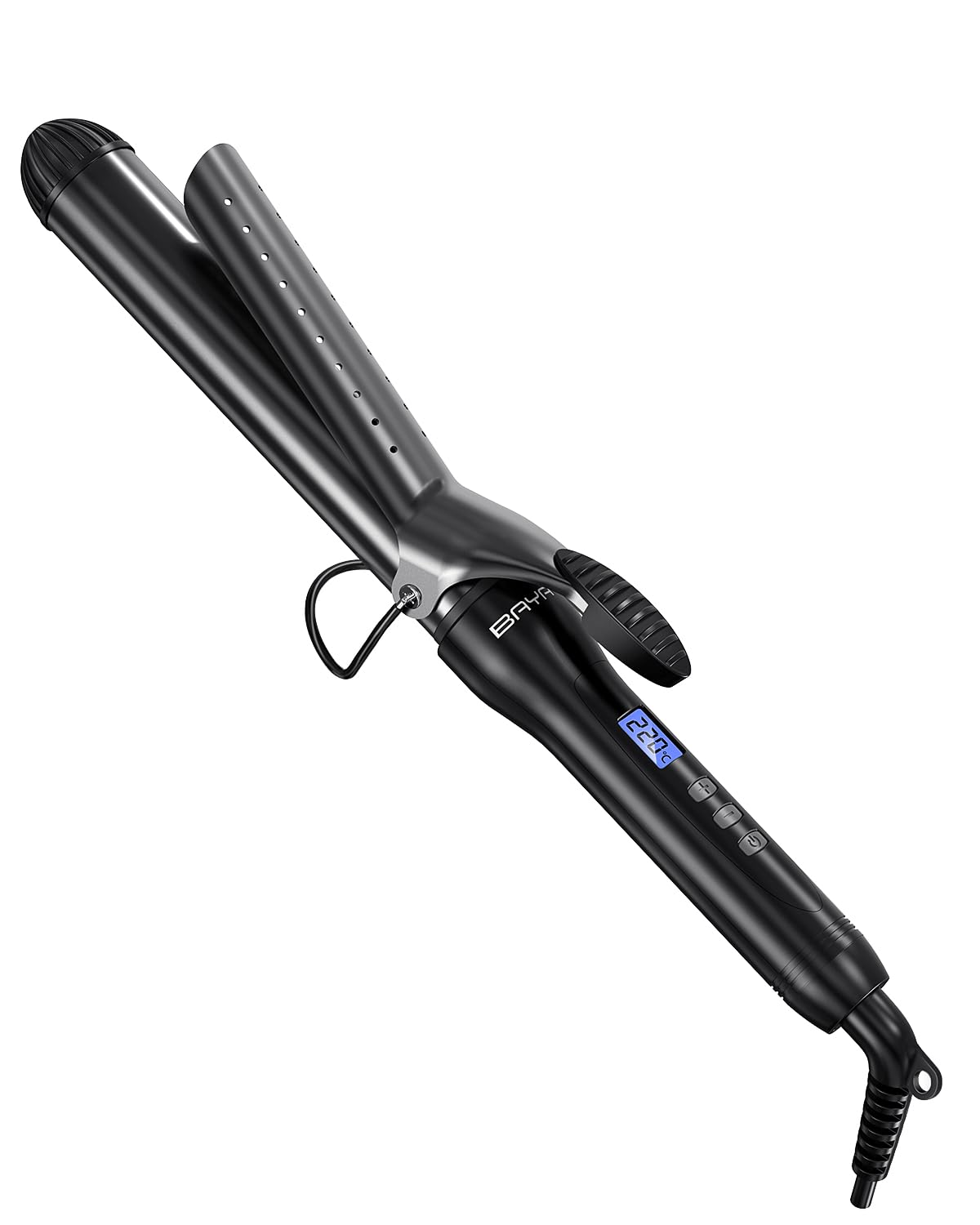 BAYATA ヘアアイロン カールアイロン コテ 32mm 巻き髪 カーラー 25段階温度調整 MAX220℃ デジタル温度表示 自動電源OFF 海外対応 PSE認証済み 日本語説明書付き