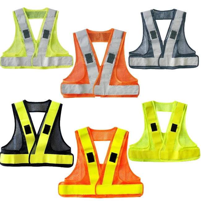 【まとめ買い5着】フルハーネス反射ベスト フルハーネス 安全チョッキ ショート丈リンクサス F-H-V 反射 ランヤード 堕落制止 反射テープ X型 Y型 ショート丈 通気性 メッシュ 休止フック掛