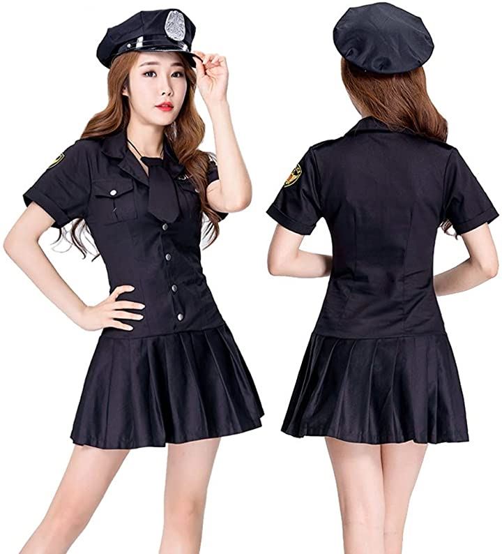 ポリス コスプレ レディース ハロウィン 警察官 仮装(S)