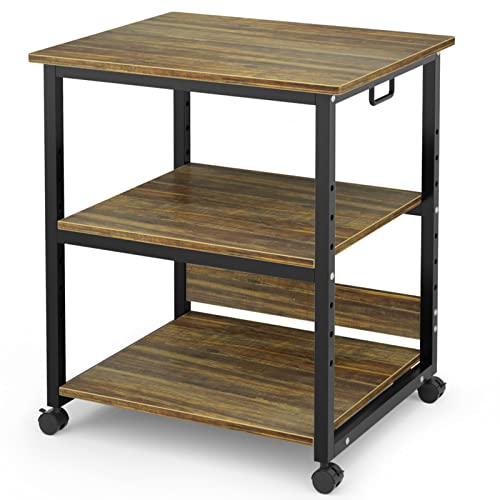 色：1 DEWEL プリンタ台 プリンタラック 幅60cm 奥行50cm 高さ70cm 総耐荷重90