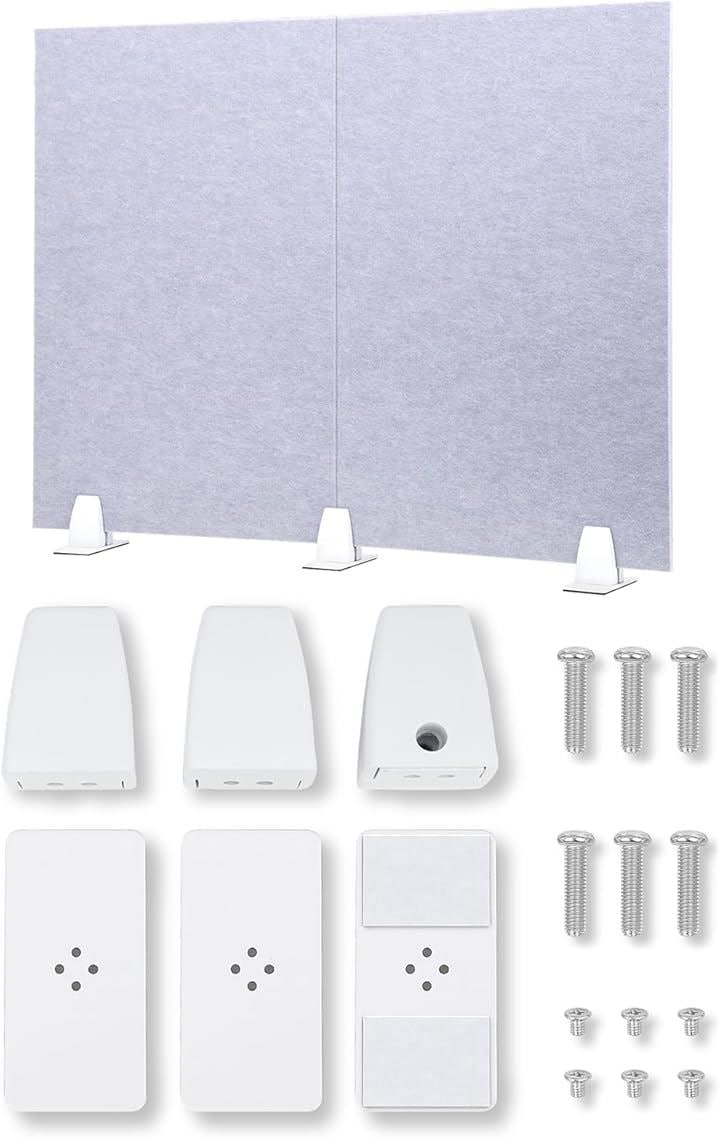 卓上パーテーション 防音 吸音 デスクパネル 衝立 簡単設置 勉強 仕切り クリップスタンド付属(グレー, 横幅80cm)