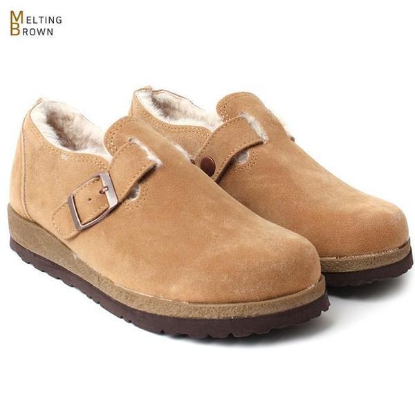 女性用冬スニーカー 女性用冬スエードスリッポン T01