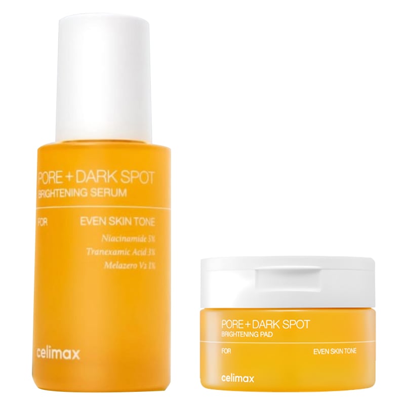 PORE+DARK SPOTブライトニング セラム 30ml+PORE+DARK SPOTブライトニング毛穴ジャブティパッド 100ml,40個入/ニアシンアミド/トラネキサム酸/毛穴ケア ブライト効