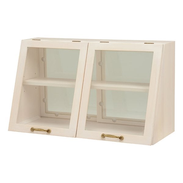 カウンター上ガラスケース ウォッシュホワイト・幅60×奥行25×高さ35cm MUD-6068WS 9,548円