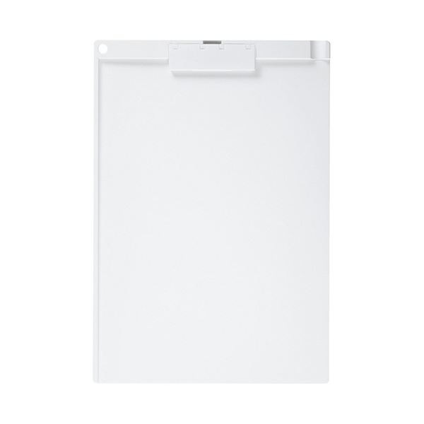 （まとめ） コクヨクリップボード（薄型・静音クリップ） A4タテ ホワイト ヨハ-US78W 1枚 (×10セット)