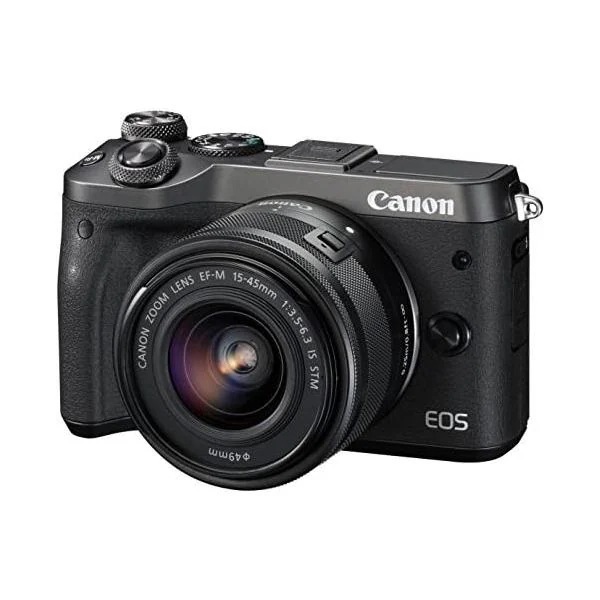 【アウトレット品】Canon ミラーレス一眼カメラ EOS M6 レンズキット(ブラック) EF-M15-45mm F3.5-6.3 IS STM 付属 EOSM6BK-1545ISSTMLK