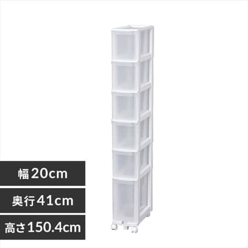 【公式】 チェスト 6段 キャスター付き 組立不要 051 キッチン ストッカー 完成品 キッチンワゴン 収納 キッチン収納 収納ケース プラスチック 台所 洗面所 ランドリー メガ割 6,234円