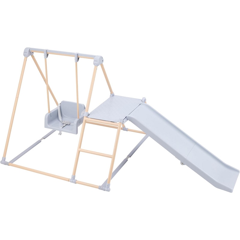 野中製作所 ジャングルジム おりたたみロングスロープキッズパークF ベージュ ブランコ すべり台 鉄棒