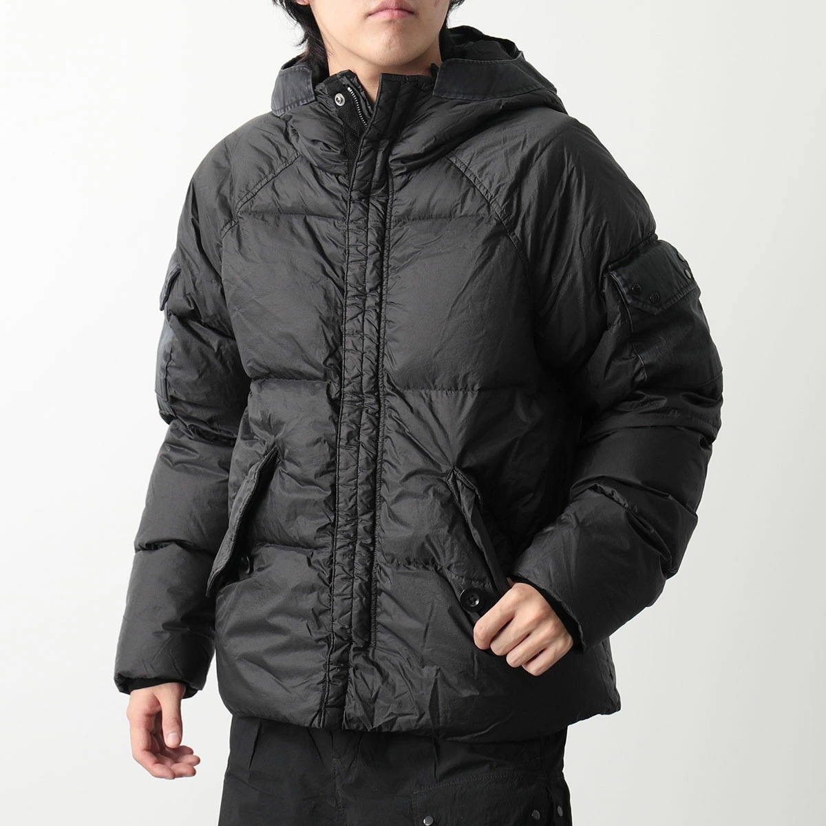 Ten c テンシー 中綿ジャケット ICED COMBO DOWN JACKET 23CTCUC03133 005875 メンズ ブルゾン フード付き フーテッド ナイロン 999
