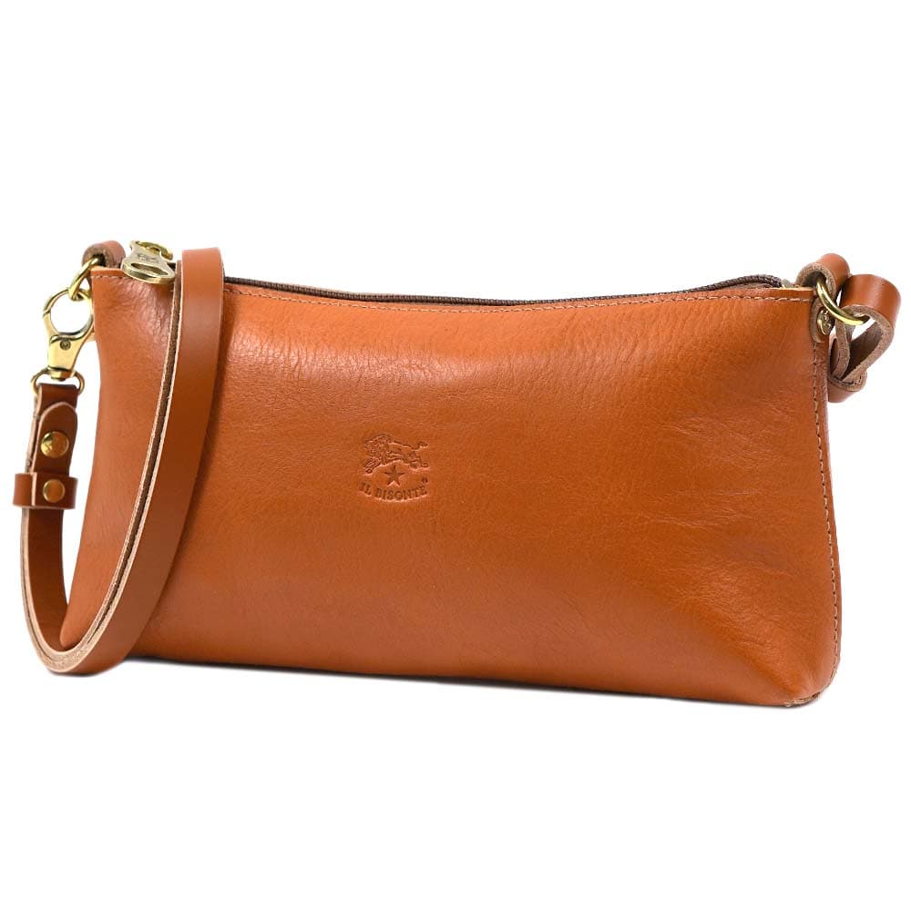 イルビゾンテ ショルダーバッグ ハンドバッグ IL BISONTE レディース CARAMEL ライトブラウン レザー 本革 斜めがけ BSH091-PVX001-CA126B