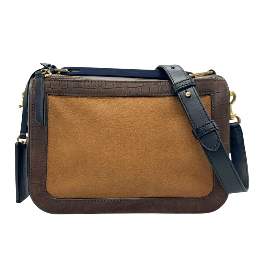 マークジェイコブス MARC JACOBS ショルダーバッグ レザー ブラウン×ネイビー×ブラック レディース z3052