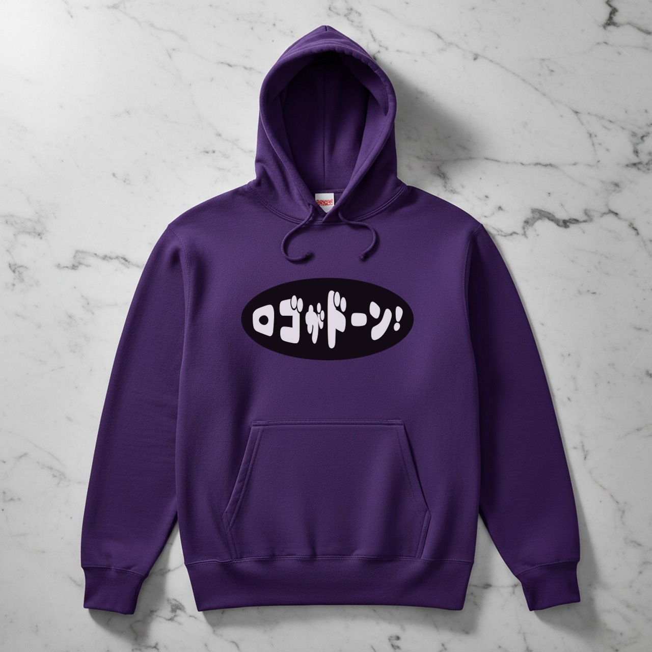 【JOKEプリント】ロゴがドーン！ プルオーバーパーカー 10oz 裏パイル(パープル) ジョーク ユーモア 笑える 面白い ネタ シュール