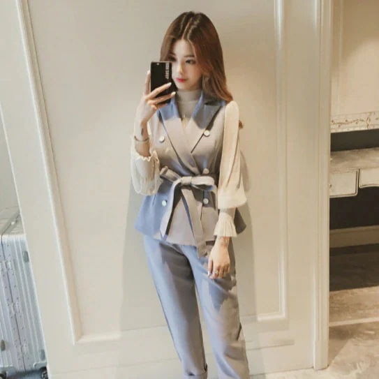 二点セット セットアップ S-4XL パンツスーツ レディース おしゃれ 入学式 ママスーツ パンツ かっこいい セレモニースーツ レディーススーツ セットアップ ビジネス オフィス 卒