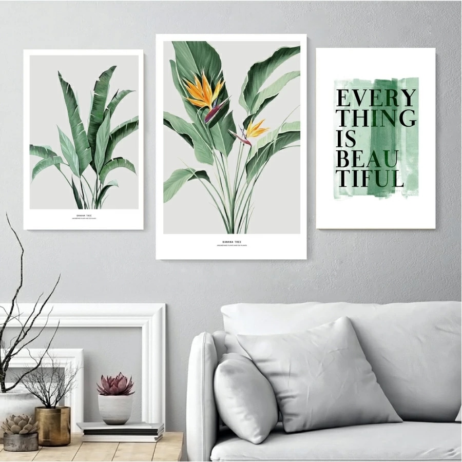 ファブリック 植物 3枚セット インテリア アートパネル リビング プレゼント アートフレーム 7,022円