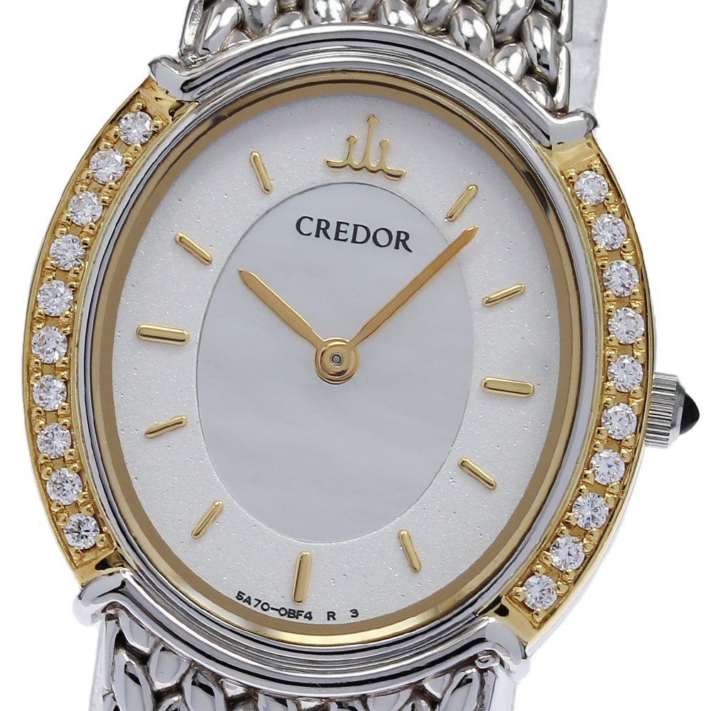 セイコー SEIKO 5A70-0AT0/GSWE942 クレドール サイドダイヤ クォーツ レディース 良品 _829585【中古】