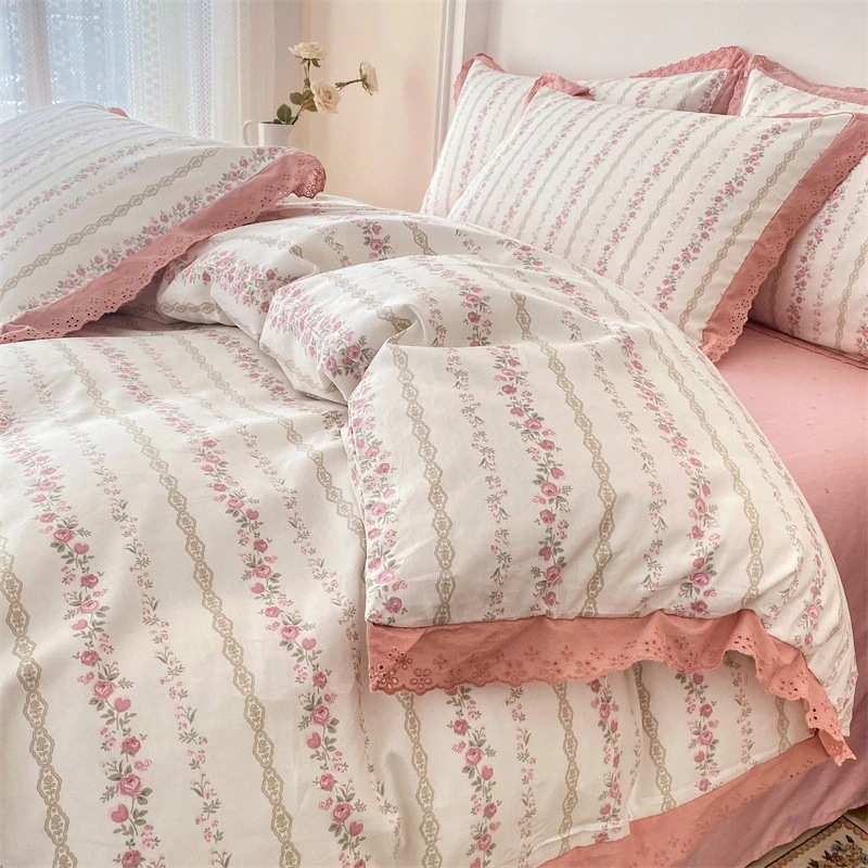 布団布団セットキルトカバー 北欧風ベッドシーツ 3点寝具セット プリンセススタイルのベッド4点セット ガーリーなベッドスカート 6,564円