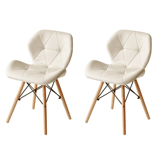 【国内出荷-送.料.無.料】【ホワイト2脚】イームズチェアーダイニングチェアクッションレーダーチェア北欧PU正規品リプロダクト～398