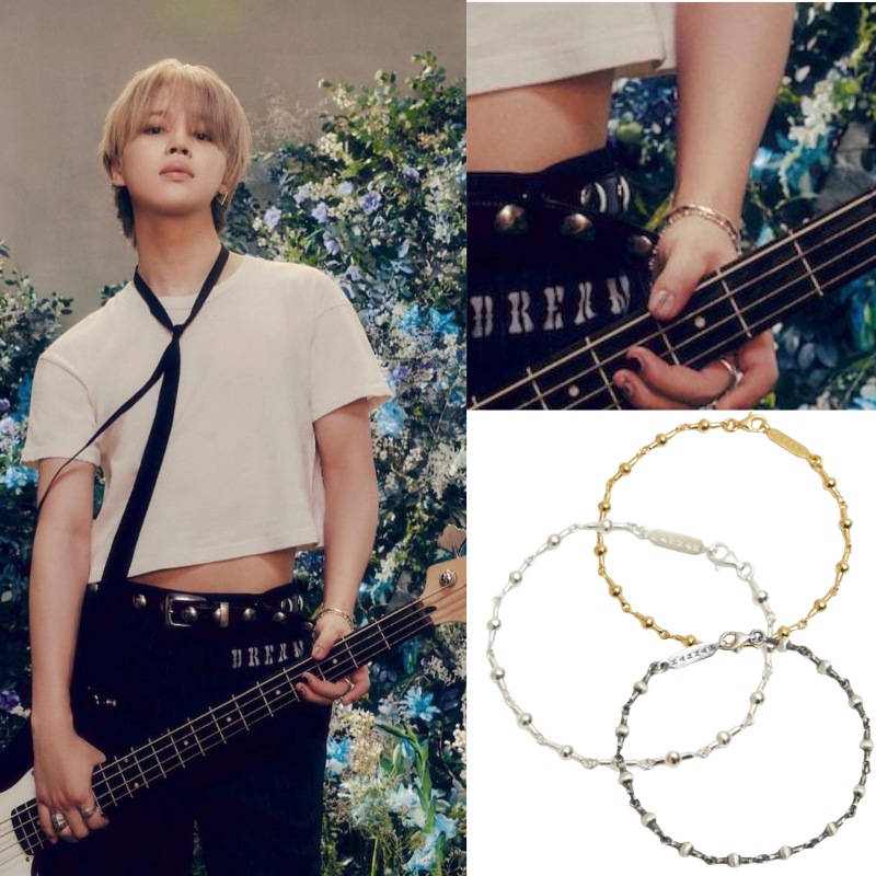 【BTSジミン着用】シルバーブレスレットB616（限定当店フォトカード付）