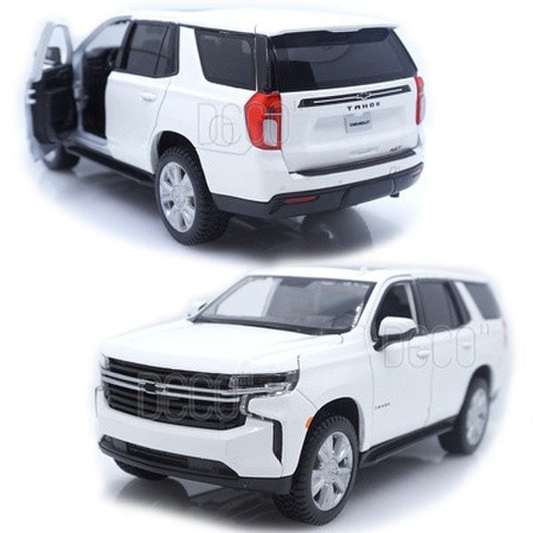 126 2021 シボレー タホ ホワイト ミニカー ダイキャストマイスト