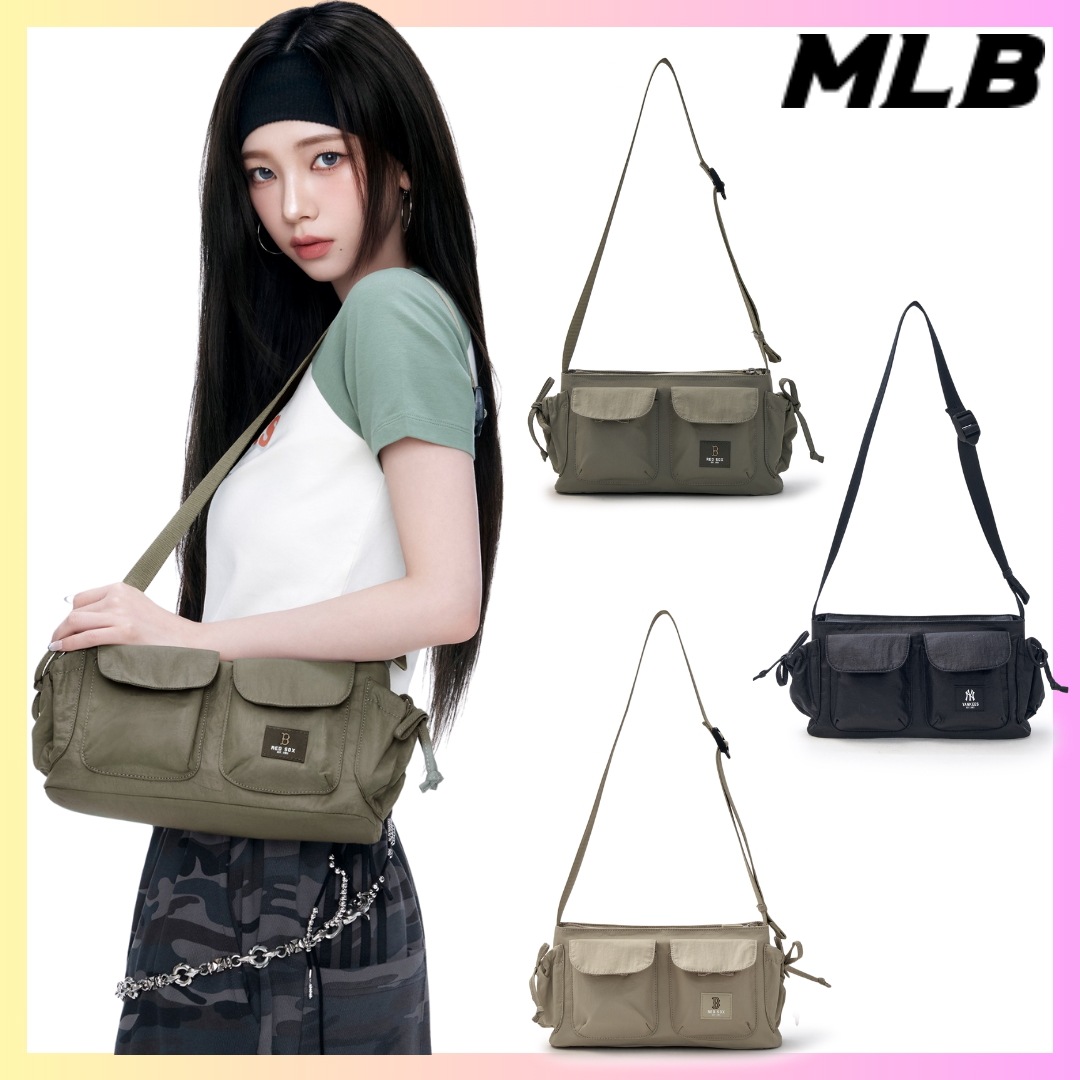 [Aespa カリナ 着用] BASIC GORPCORE POCKET CROSSBAG 3カラー + FREE OMAKE クロスバッグショルダーバッグミニバッグポシェット韓国レディースバッグ