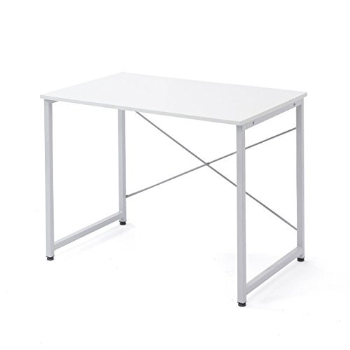 サンワダイレクト シンプルワークデスク 幅90cm奥行60cm 組立簡単 モニターアーム対応 パソコンデスク ホワイト 100-DESKF012