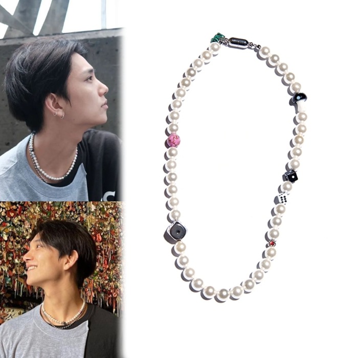 【SEVENTEEN着用】 niroserendipity DICE MUSHROOM PEARL NECKLACE #68