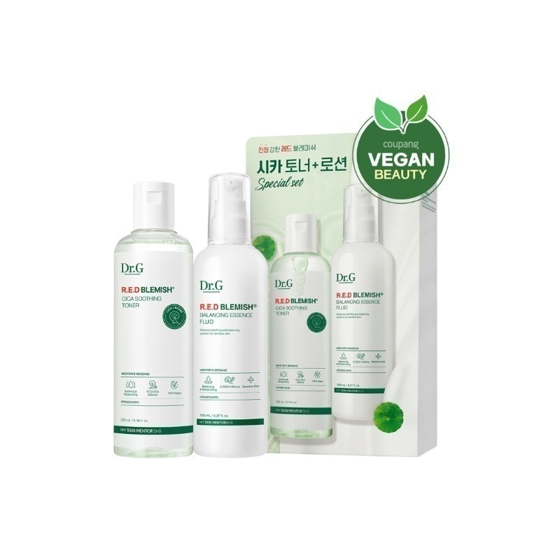 レッドブレミッシュシカスージング トナー200ml+エッセンスフルイド150mlセット (鎮静/弾力/保湿/栄養供給/活力)