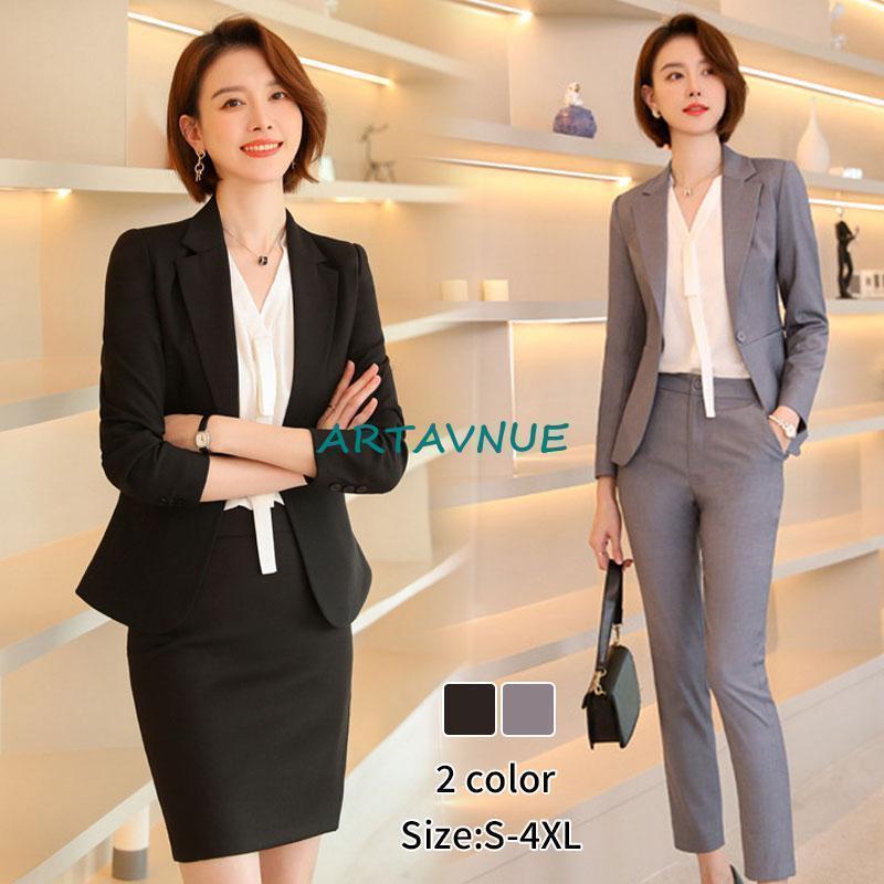 パンツセット レディース スーツセット 事務服 細身シルエット 制服OL ビジネス 入学式 卒業式 通勤 20代30代40代 6,311円