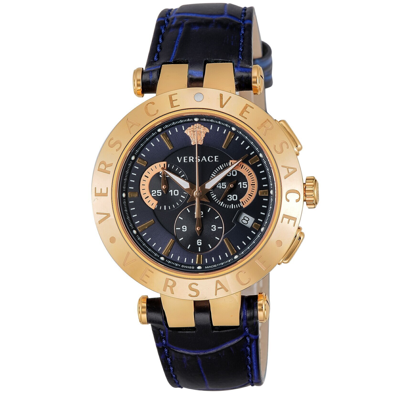 【腕時計】 VERSACE(ヴェルサーチェ) V-RACE CHRONO / Vレース クロノ メンズ ネイビー クォーツ VERQ00120 時計 ブランド
