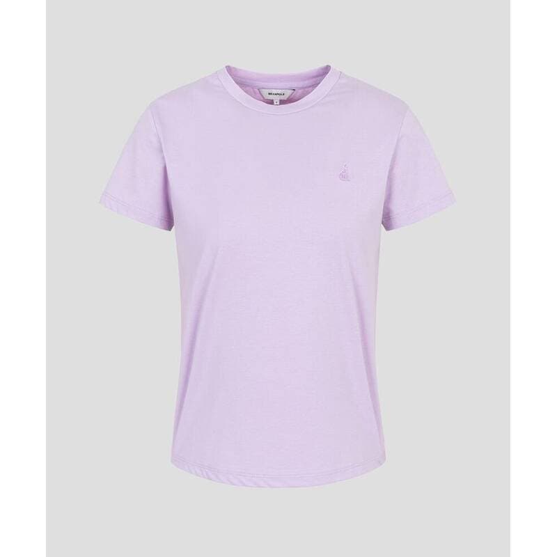 BEANPOLE LADIES スーピマコットン混紡 スリムフィット 半袖Tシャツ ラベンダー (BF6442C90T) BF6442C90T 406194