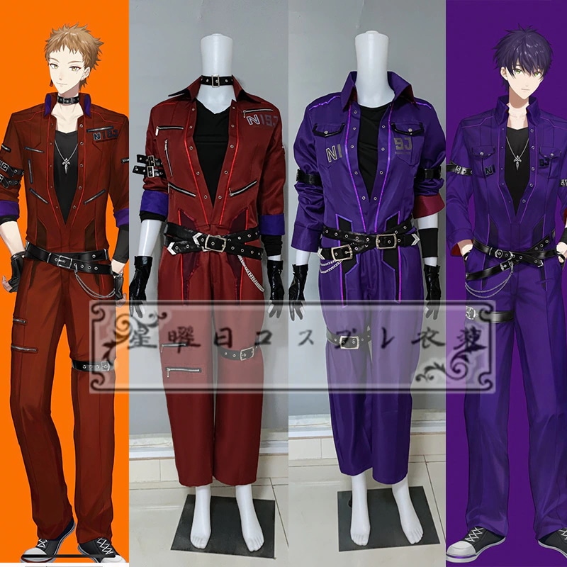 VTuber バーチャルライバー 剣持刀也 伏見ガク ツナギ服 コスプレ衣装 コスチューム ハロウィン 変装 仮装