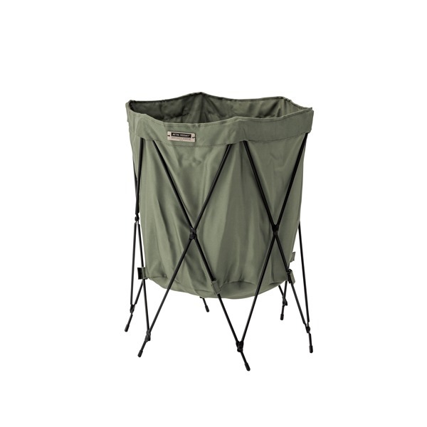 折りたたみ リビング収納 [グリーン] 幅41cm スチール フォールディング バスケット